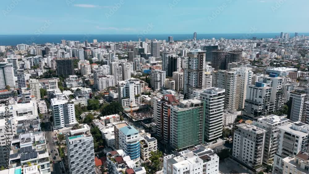 Skyscrapers and office buildings in downtown of Santo Domingo city. The business center of the metropolis Skyscrapers and office buildings in downtown of Santo Domingo city. The business center of the metropolis