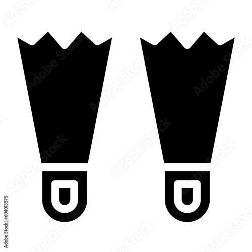 dive diving shoes glyph 