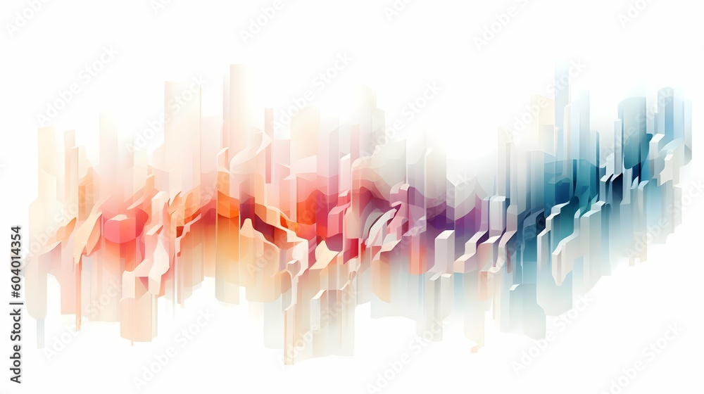 Abstract art background with geometric elements. Generative AI.