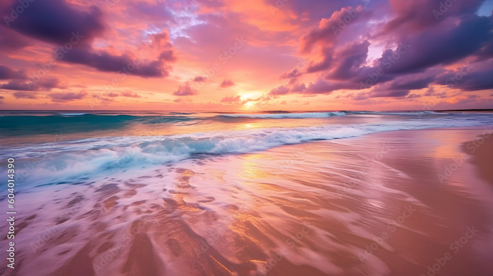 Oceanic Dreams: Captivating Beauty and Serenity of an Idyllic Beach Paradise - ai generative