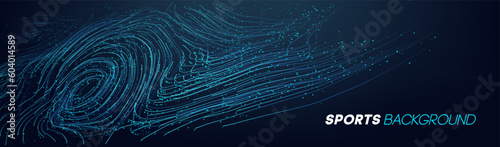 Sports background vector. Futuristic dynamic motion technology background. Team Sports