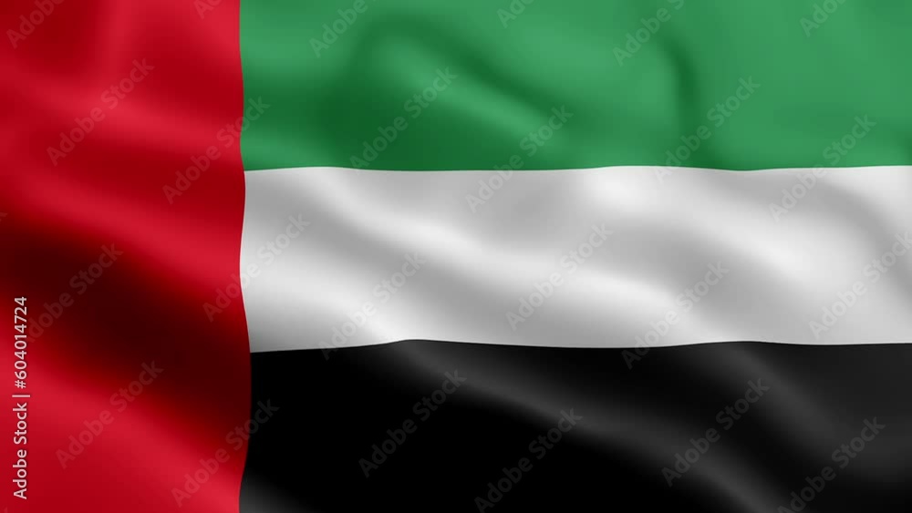 3D animation loop United Arab Emirates flag 3D animation loop United Arab Emirates flag