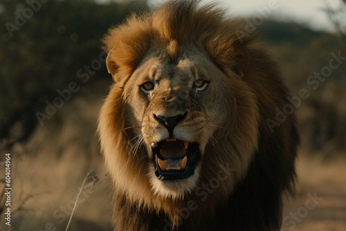 a lion is angry