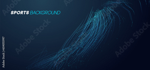 Sports background vector. Futuristic dynamic motion technology background. Team Sports