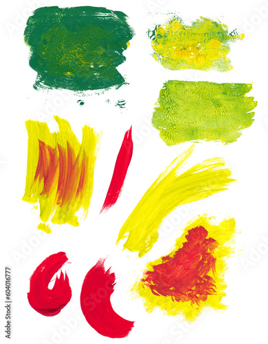 Set of abstract watercolor brush strokes painted background. Watercolor elements for your design.