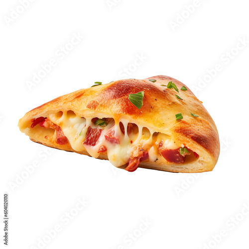 calzone pizza isolated on transparent background