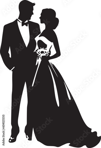Wallpaper Mural Bride and groom, Wedding, new family vector illustration, SVG Torontodigital.ca