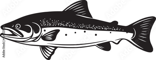 Trout fish, Fish icon vector illustration, SVG