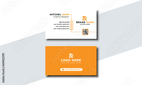 Creative and unique business card template. Modern and attractive visiting card for your business and personal use. Vector illustration ready to print
