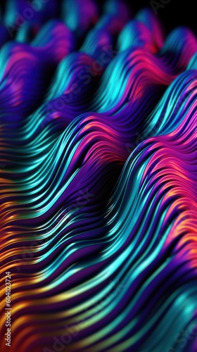 abstract digital background with wavy multicolored surface close-up, ai tools generated image