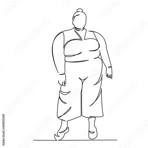 fat woman on the beach bodypositive