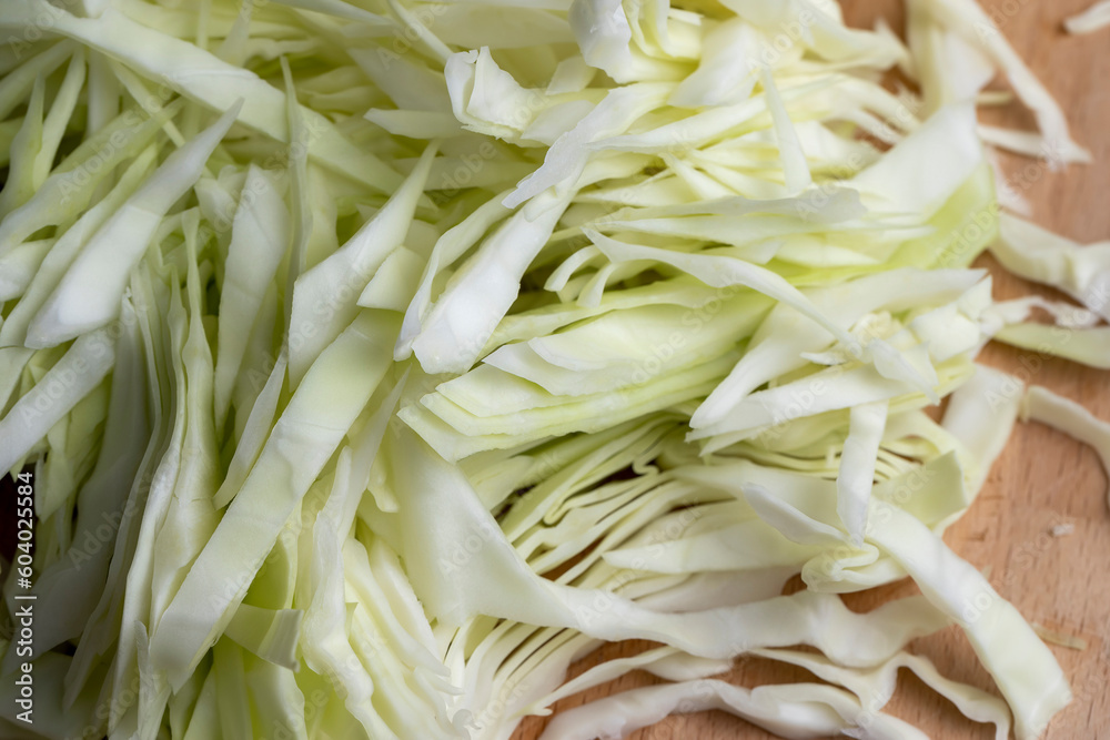 fresh ripe cabbage sliced for salad, close-up fresh ripe cabbage sliced for salad, close-up