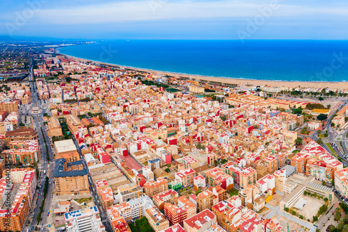 Valencia city aerial panoramic view in Spain © saiko3p