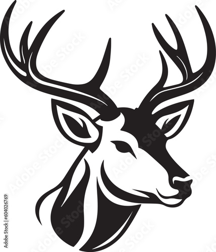 Deer head  Reindeer head  Wild animal vector illustration  SVG