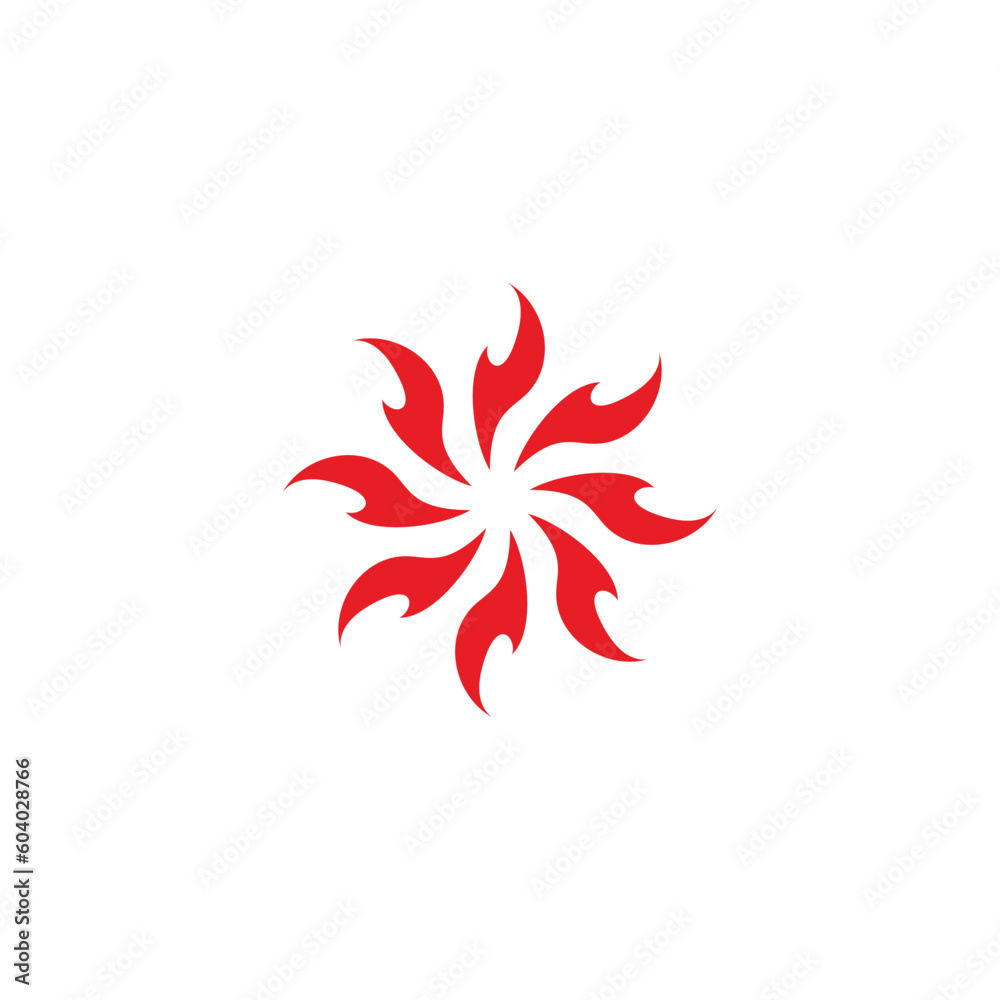 swirl flame curve geometric round logo vector swirl flame curve geometric round logo vector