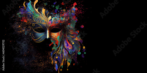 Beautiful carnival Venetian mask on isolated background. Generative AI © Tatiana