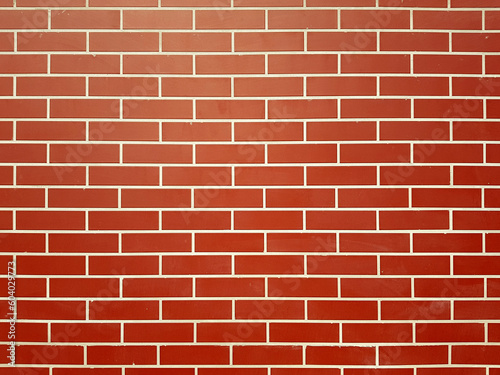 Red new brick wall texture background.