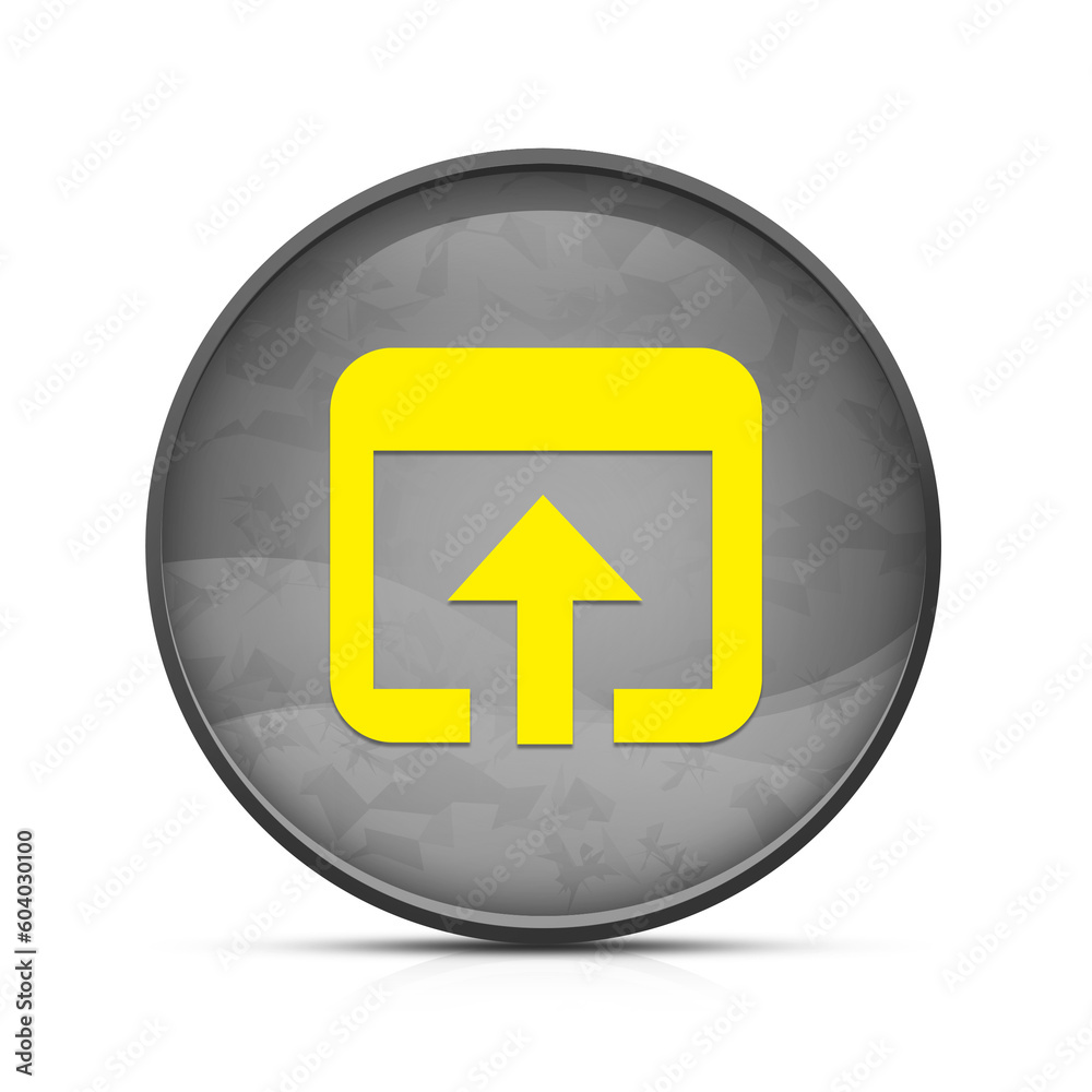 Open in browser icon on classy splash black round button illustration Open in browser icon on classy splash black round button illustration