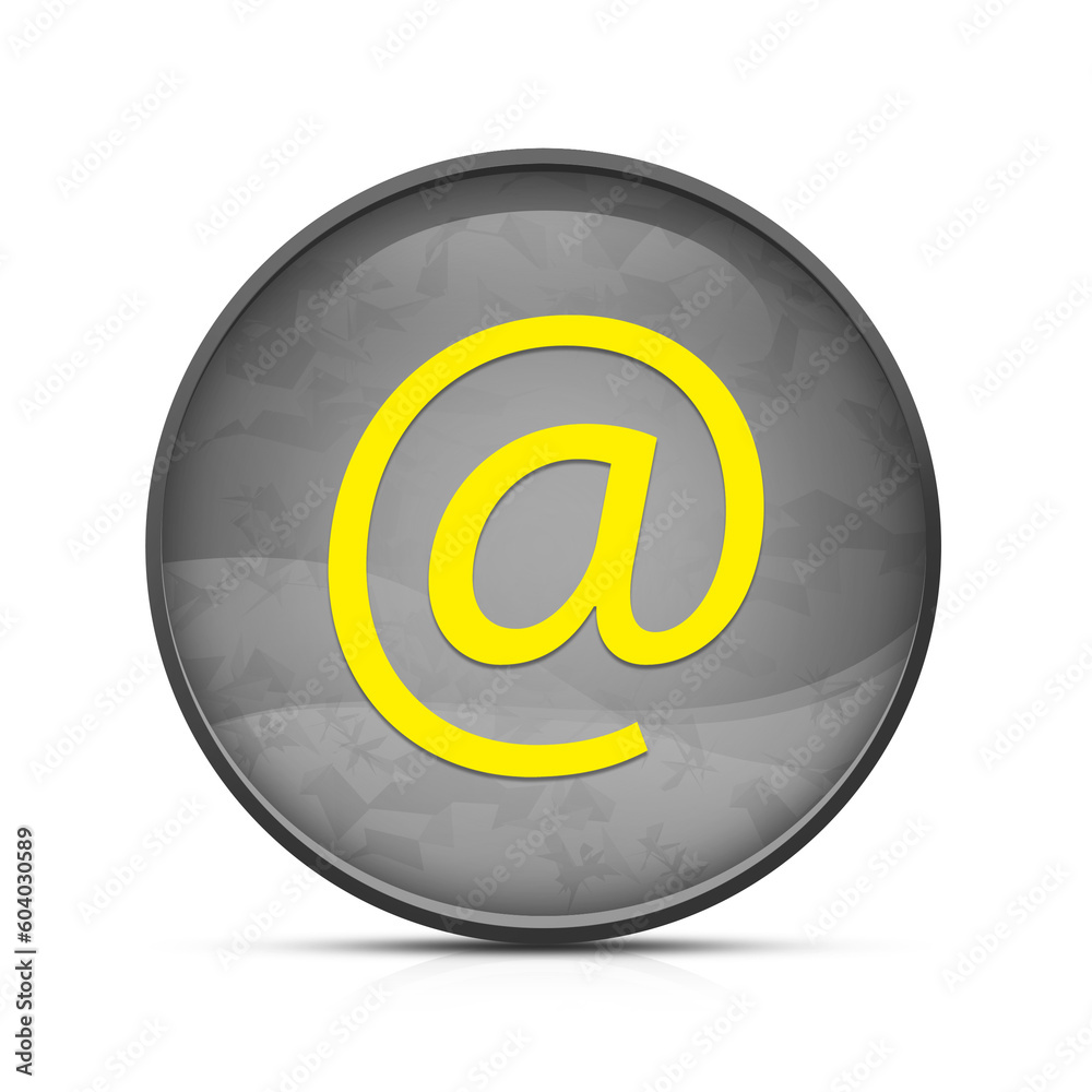 Email address Help icon on classy splash black round button illustration