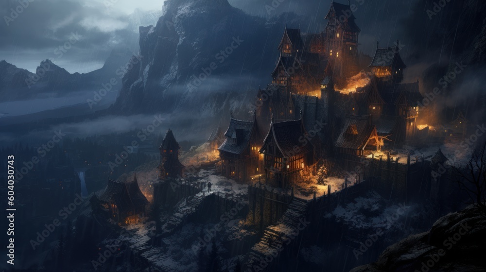 Forgotten realms with atmospheric lighting that sets the mood and enhances the sense of exploration Forgotten realms with atmospheric lighting that sets the mood and enhances the sense of exploration