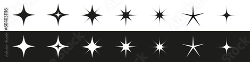 Star icon collection. Star icon collection. Stars sparkle vector. Isolated on white and black background. Vector graphics