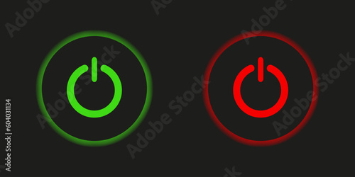 Power on off buttons vector icon set.  On-off icon. Vector illustration 