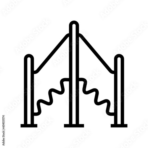 walker climber park kid play line icon vector. walker climber park kid play sign. isolated contour symbol black illustration