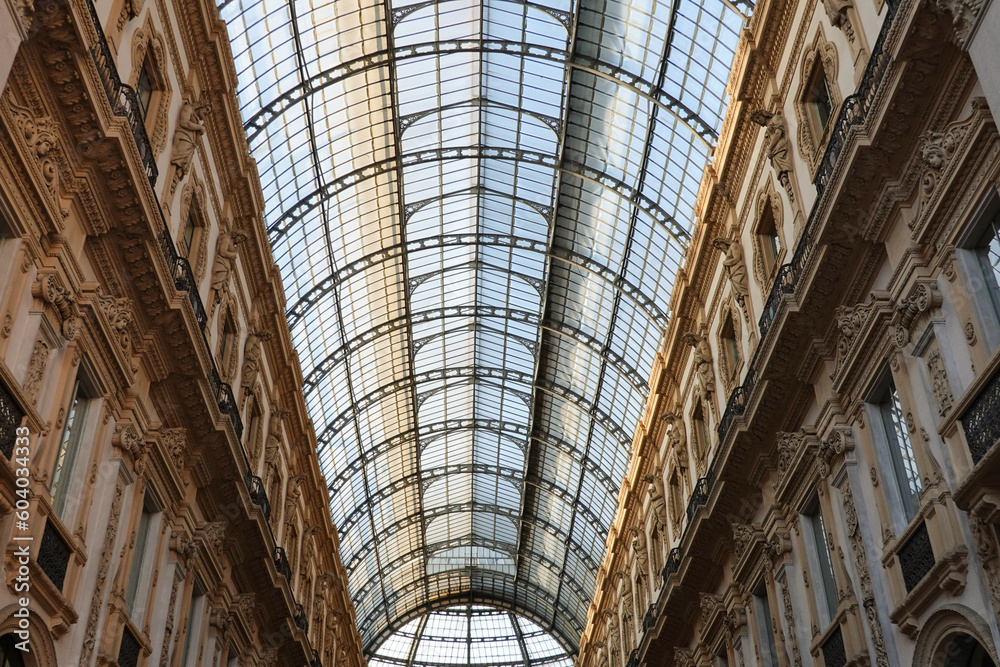 Verrière de la galerie Vittorio Emanuele II à Milan