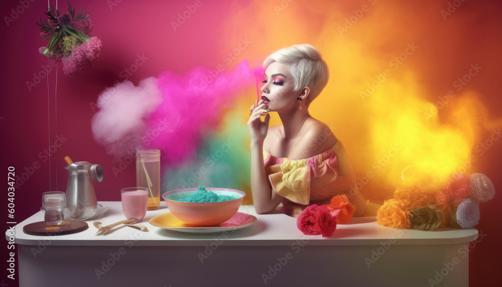 Colorful LGBT pride concept, celebrating the diversity of people. Generative AI illustrations Colorful LGBT pride concept, celebrating the diversity of people. Generative AI illustrations