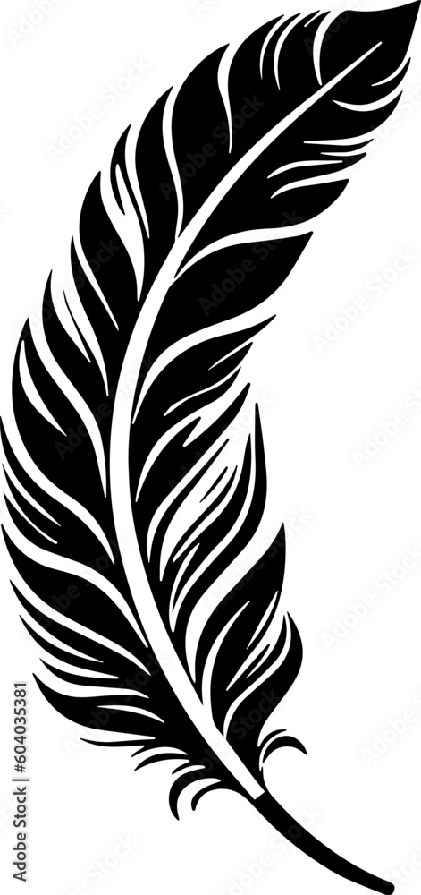 Obraz premium Feather icon, vector illustration, EPS10.