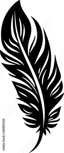 Feather pen icon illustration isolated vector