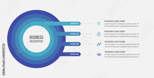 Four Options Circle Infographic Template Design