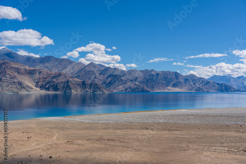 Beautiful Pangong Tso. Largest Salt Lake in the Himalayas. Spread over India and China.