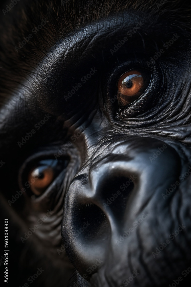 Closeup chimpanzee eye Closeup chimpanzee eye