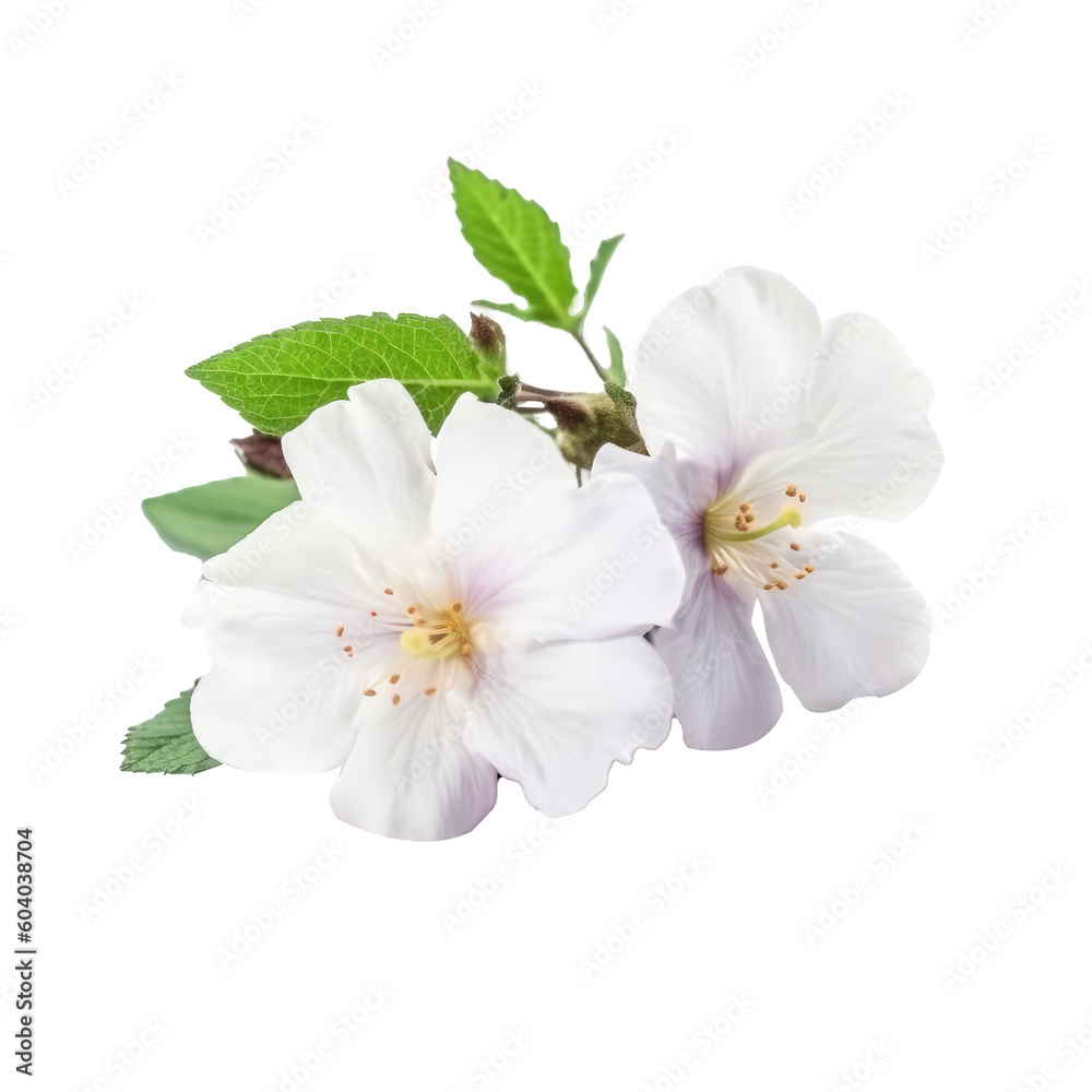 Fototapeta premium verbina flowers isolated on white
