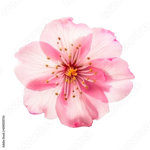 pink sakura flower isolated on white