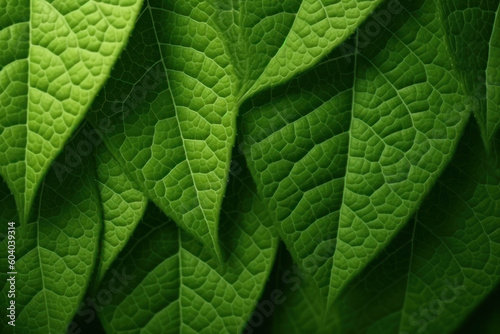 Green leaves. Background. AI generative.