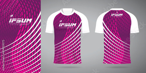 pink purple jersey sport uniform shirt design template