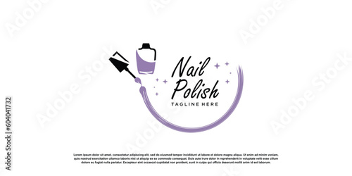 nail logo icon with modern creative and unique concept premium vector