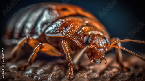 Macro image Bedbug, insects, forest dwellers, Generated AI © HelgaQ