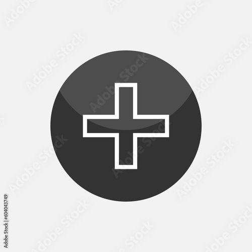 Add Icon. Plus, Positive. Ambulance, Medical Logo. Increase Sign and Symbol for Design, Presentation, Website or Apps Elements - Vector. 