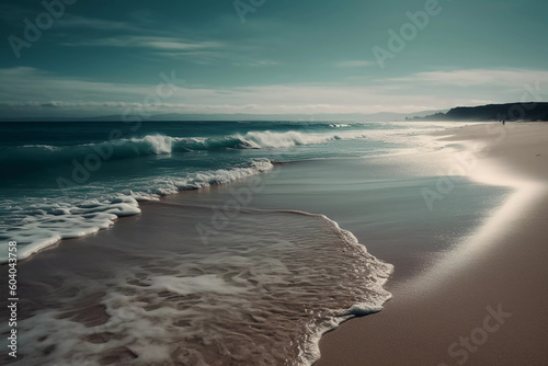 ocean with beach © Karol