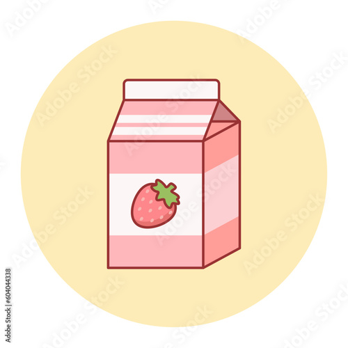 Strawberry milk vector design. Illustrations for prints, stickers, invitation cards, web design, blogs, social media, and more.