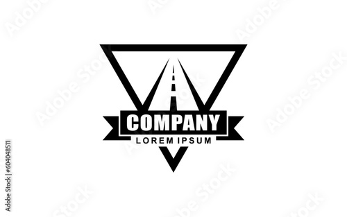 Asphalt pavement service logo template with badge style