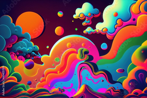 psychedelic colorful abstract background