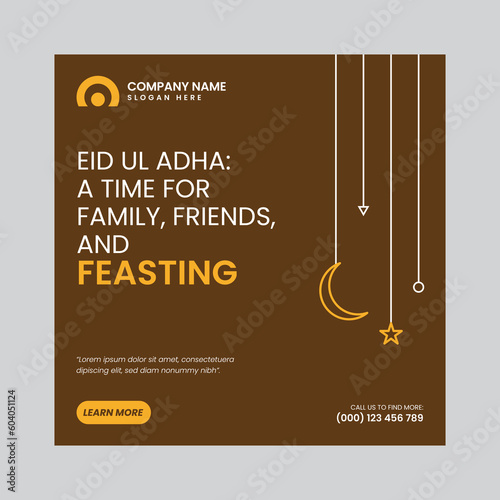 Eid Ul Adha Post Design Template for Social Media photo