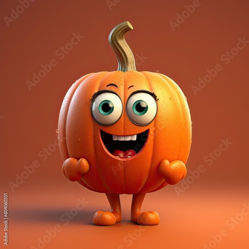Cute Cartoon Pumpkin Charac...
