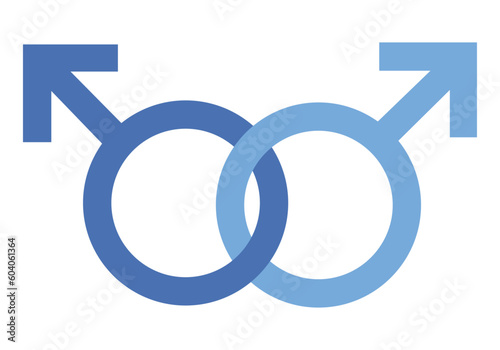 Icono de hombres para pareja gay.