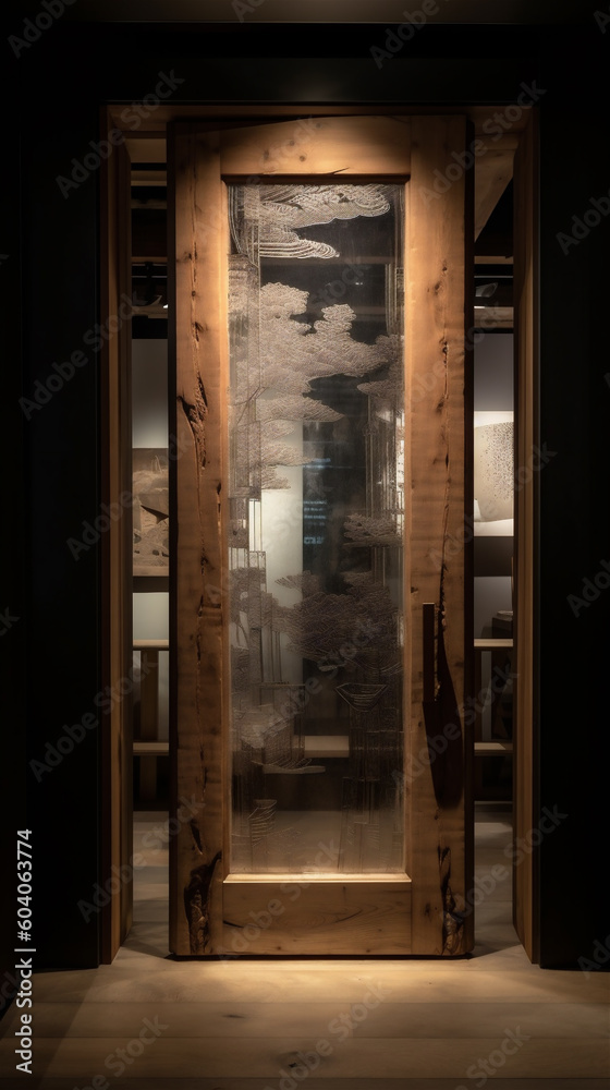 Closeup interior details, wooden structure design Closeup interior details, wooden structure design