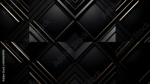 A luxury black background with gold and diamonds. Created with Generative AI tools.